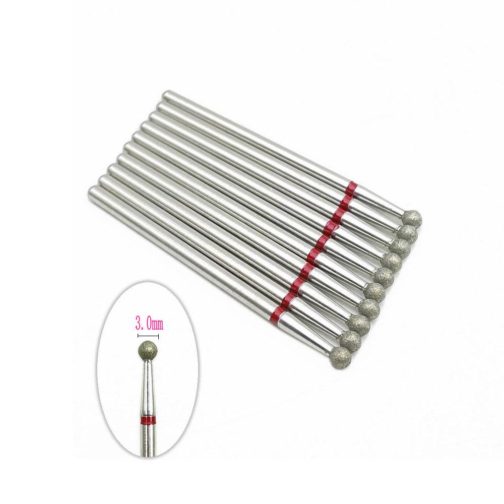 10pcs 2.35mm Shank Diamond Grinding Bur Drill Rotary Drill Dental Grinding Dental Polishing Burs Nail Drill Bits