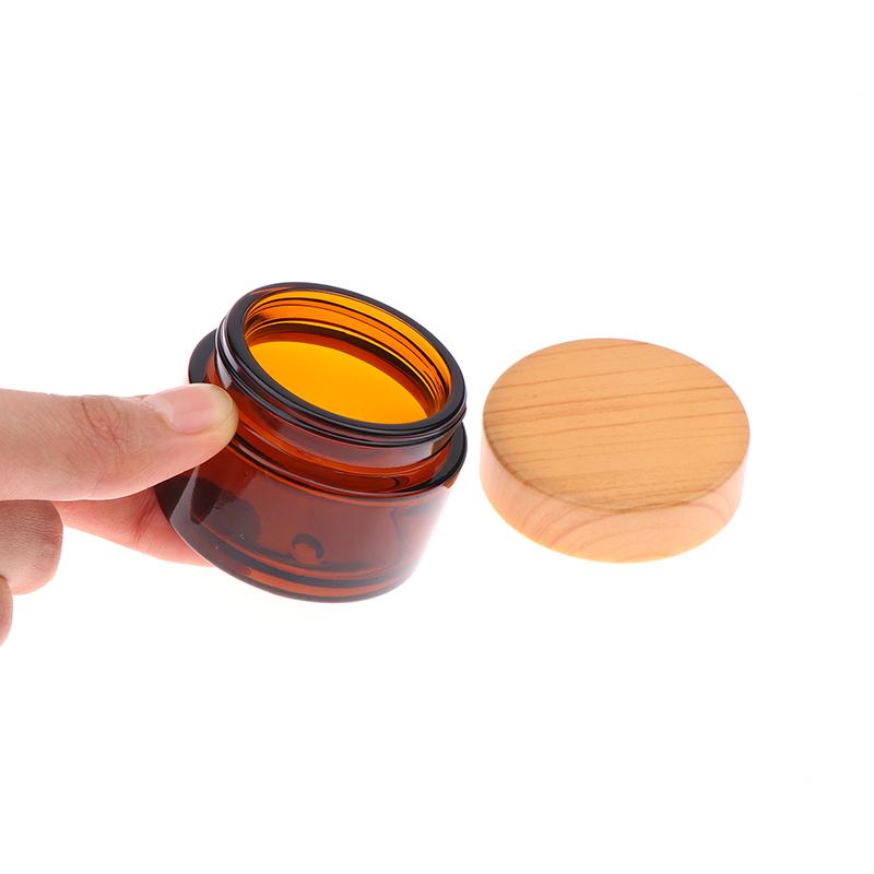 5/10/15/20/30/50/60/100G Dark Tan Cream Bottle Glass Separate Bottle Face Cream Eye Cream Box Travel Empty Cosmetic Container