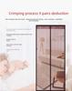 Magnetic Summer Mesh Door Curtain - Stripe Design, No-Drill, Anti-Mosquito with Fasteners