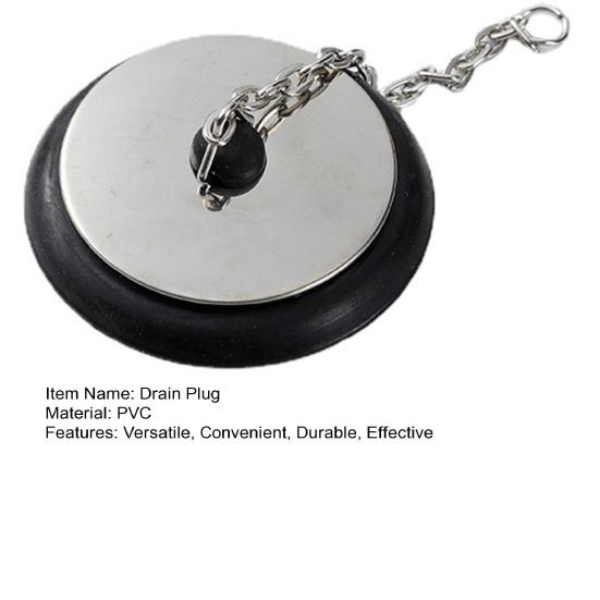 Drain Plug Chain Design Basin Sink Strainer Convenient Effective Sealed Drain Stopper for Home Bathroom