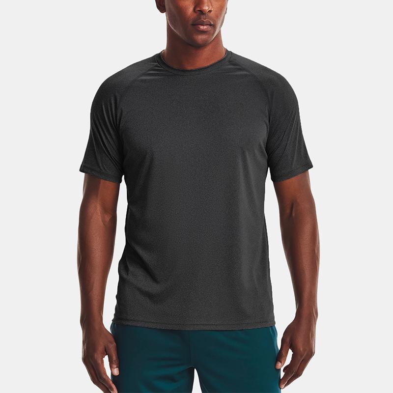 Men's Quick-Dry Round Neck T-Shirt: Breathable, Loose Fit for Spring/Summer Running, Fitness, and Casual Training.