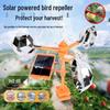Wind-Powered Bird Repeller with Reflective and Solar-Activated Scare Features for Farmlands and Orchards
