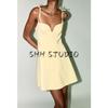 Summer New Product Women's Clothes Bowknot Decoration Sling Short Dress 3152210 3152346 2888777