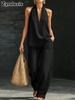 Autumn New Women's Clothing Set, Vintage Wash Distressed Denim Button-Down Shirt with Wide Leg Pants