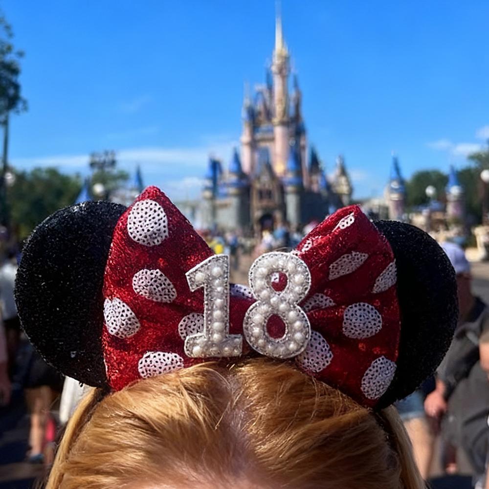 

Sequin Birthday Headband Ears 16th 18th 21st 30th 40th 50th 60th Birthday Headband Girls Birthday Party Decor Photo Prop Gift 19x21cm