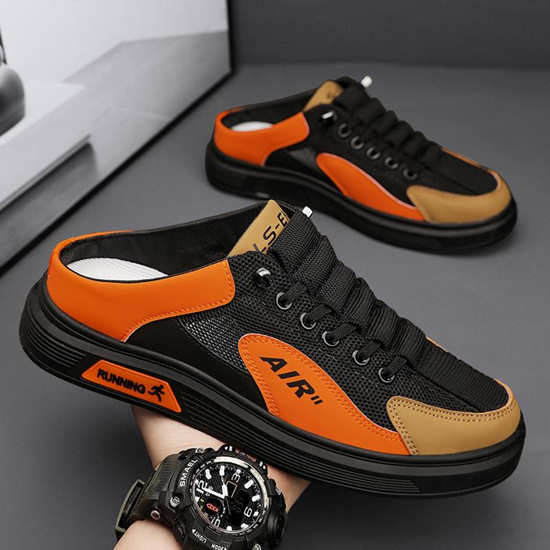 Fashion Men's Shoes Men's Shoes 2025 New Lazy One-pedal Slippers Student Casual Trendy Shoes Men's