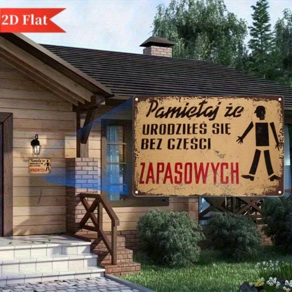 Vintage Metal Tin Sign Garage Decor Wall Art Safety First Warning Poster