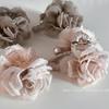 Rose Organza Handmade Claw Hair Clip - Versatile Sweet Updo Accessory