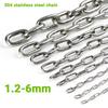 1M Rust Resistant 304 Stainless Steel Chain Welded Durable Chain for Hanging Swing Pet Leash Patio Decor Hanging