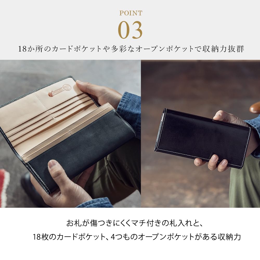 BRITISH GREEN Men's Bridle Leather Long Wallet (Green)