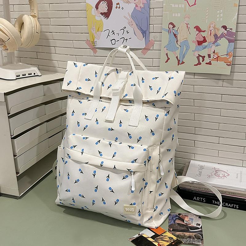 Школьная сумка рюкзак с полным принтом женский нишевый рюкзак-ведро милый японский повседневный рюкзак женский рюкзак для путешествий