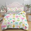3D Flamingo Printed Bedding Set King Queen Size Cartoon Pink Animals Duvet Cover With Pillowcases 2/3pcs Polyester Quilt Cover