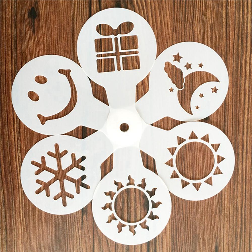 Cappuccino Templates Coffee Stencils Powdered Sieve Tools Coffee Printing Model Foam Spray Mold