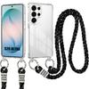 Case for Samsung Galaxy S26 Ultra, Transparent Shockproof Hard Protection with Black Lanyard