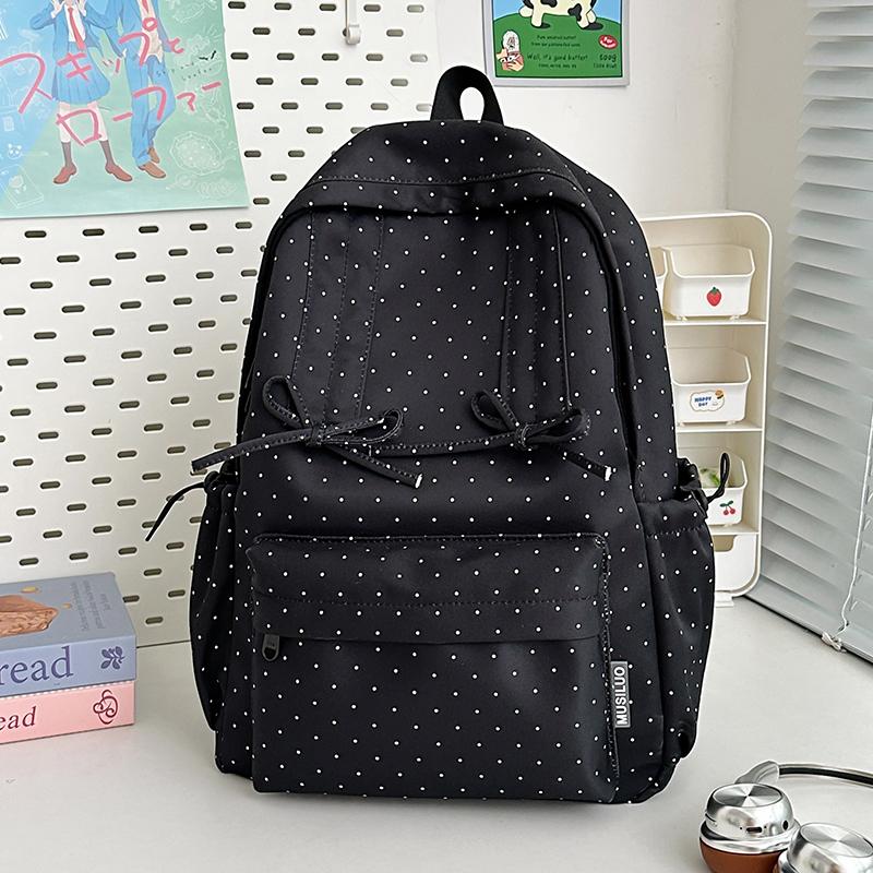 Polo Dot Printed Backpack Women's Large Capacity Backpack Student Schoolbag