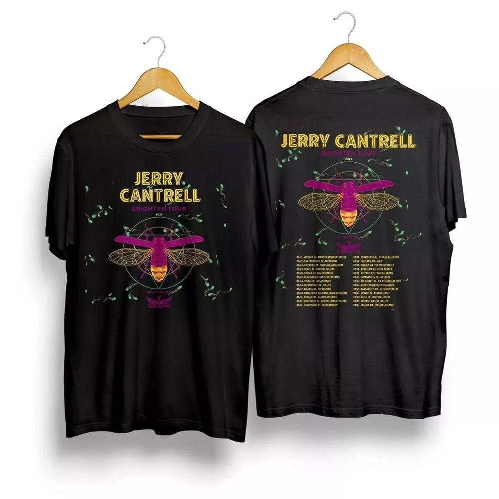 New Jerry Cantrell Shirt Brighten Tour TShirt Short Sleeve Men S5XL Shir FN1092 Unisex T-Shirt S