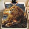 1Pc Cartoon Print Flannel Blanket, High Quality Comfortable for All Seasons, Home Decor, Warmth and Comfort, Perfect for Christmas Birthday Gift