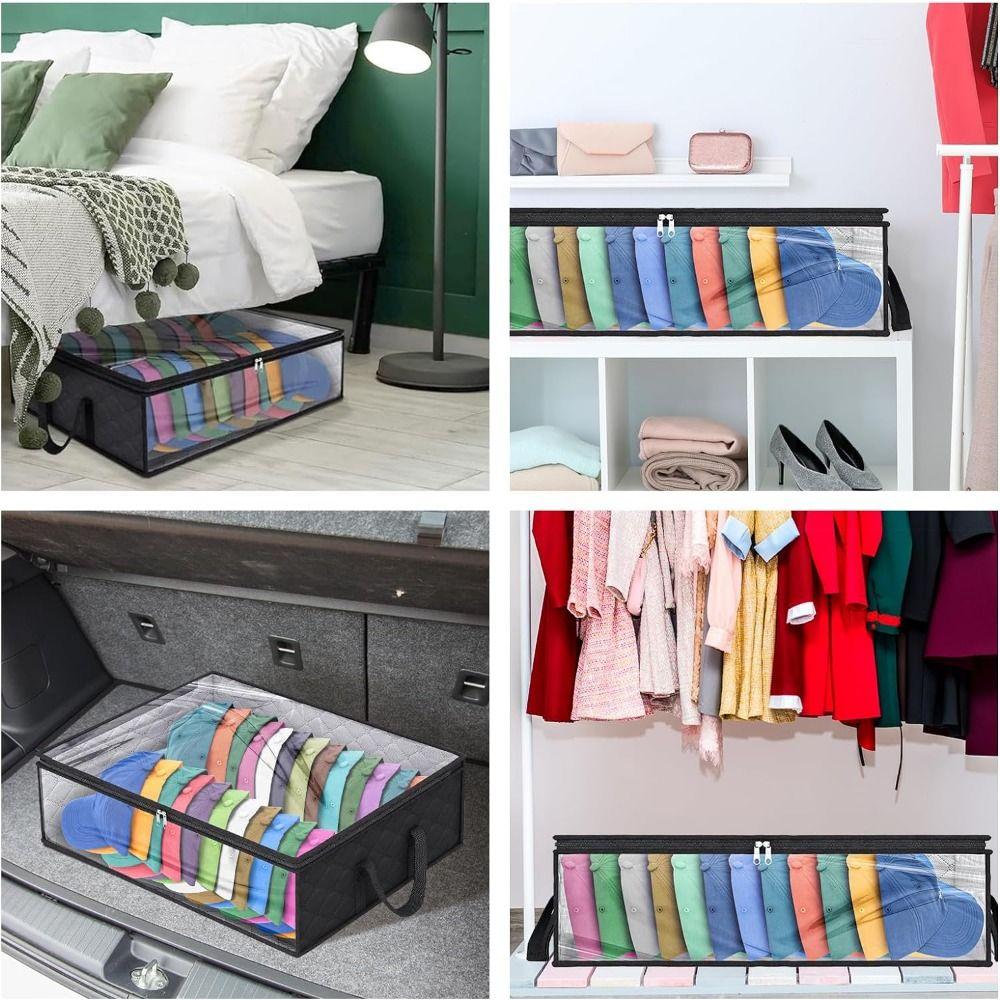 Large Capacity Baseball Cap Storage Box Collapsible Closet Organizer Case Cap Storage Bag  Travel