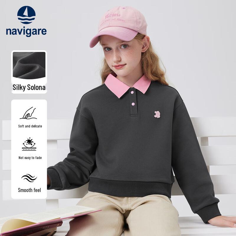 Navigare Girls Autumn Polo Neck Long-Sleeve Top 140