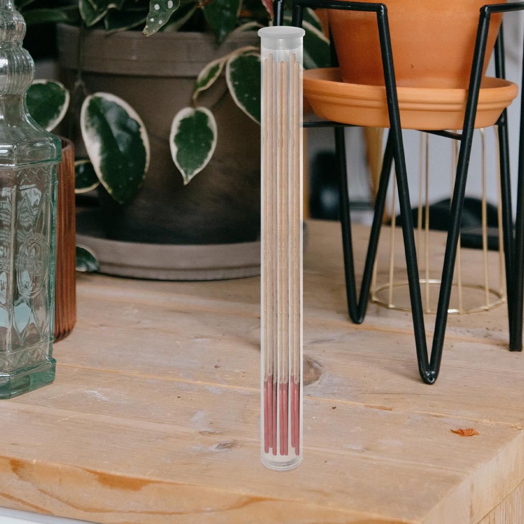 6Pcs Clear Incense Tube Set Transparent Acrylic Incense Stick Barrel for Storage Aroma Sticks Lightweight Portable Fine