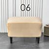 American Style Footstool Cover  Rectangle Elastic Ottoman Cover High Quality Velvet Furniture Protector Footrest Slipcover