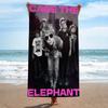 Pop Rock Band Cage The Elephant Anime Beach Swimming Towel Soft Absorbent Washcloth Children's Gifts For Kids Travel Camping