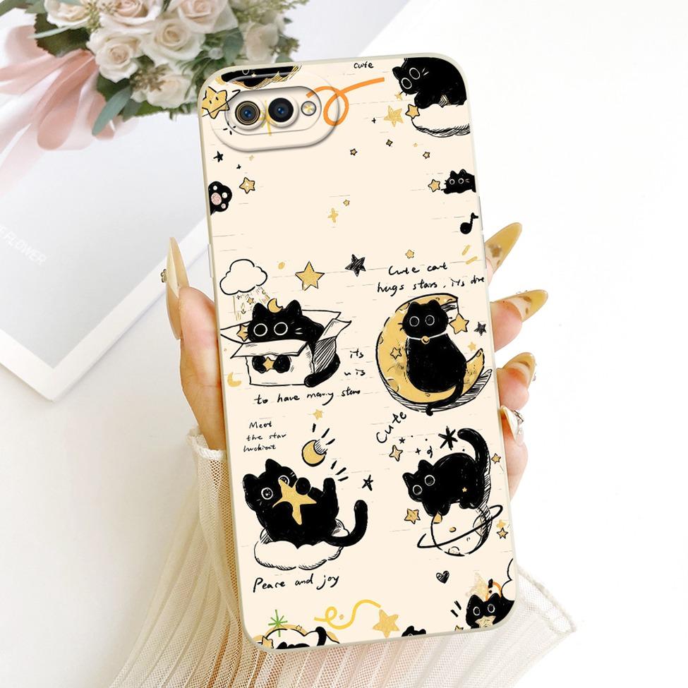 For Realme C2 Case Cover Silicone Luxury Fashion Cool Kawaii Cute Painted Phone Casing RMX1941 RMX1945 RMX1943