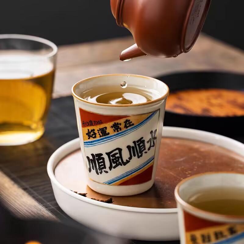 Ru Kiln Shunfeng Shunshui Coke Cup Master Cup Personal Special High-End Ceramic Tea Tea Cup Handwritten Tea Cup