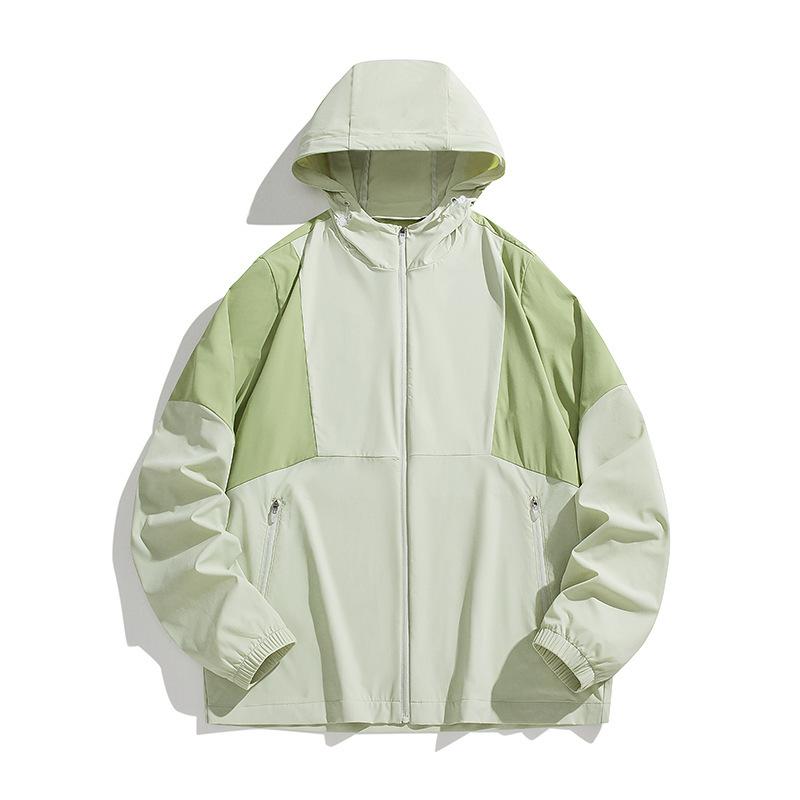 UPF10 + Outdoor Sunscreen Clothing Men's and Women's Color Matching Breathable Cycling Clothing Tooling Clothing Japanese UV Protection Jacket Tide