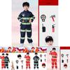 Kid's Fireman Uniform Costume Set For Kindergarten Role Play