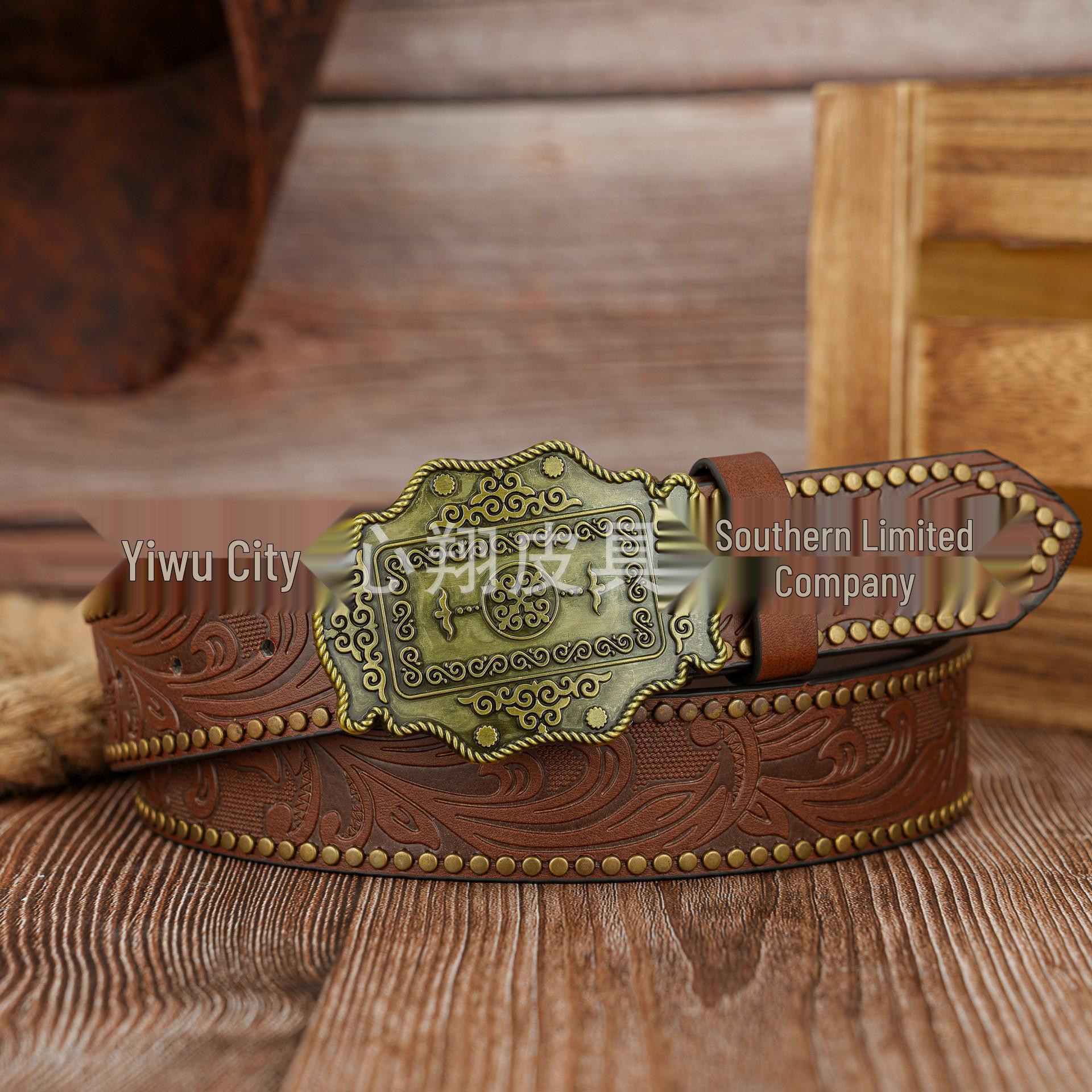 Cross Retro Rope Edge PU Leather Unisex Belt 120 cm коричневый