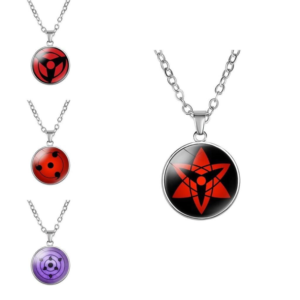 Unique Naruto Sharingan Pendant Necklace Alloy Charm Anime Collectible