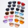 2025 High-End European & American Fashion UV-Protective Geometric Metal Sunglasses