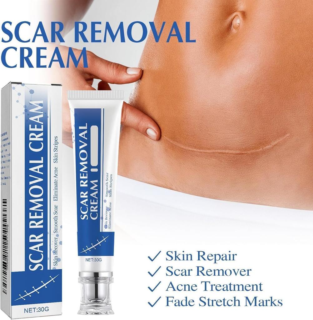 Advanced Silicone Scar Gel & Scar Removal Cream (Pack of 1) | Fast Absorbing Formula for Surgical Scars, Stretch Marks & Keloids | Lightweight Non