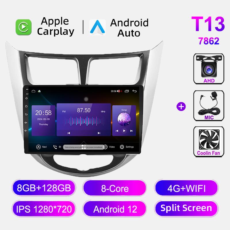 Android Car Radio For Hyundai Solaris Accent Verna 2010-2016 Multimedia Navigation GPS Video Player Head Unit Wireless Carplay