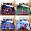 Hunters Kpop Demon Digital Print Duvet Cover Pillowcase Set Bedroom Bedding