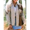 European and American Fashion Houndstooth Plaid Shirt Style Outerwear Women 2025 Winter New Color Matching Warm Long Sleeve Top Women