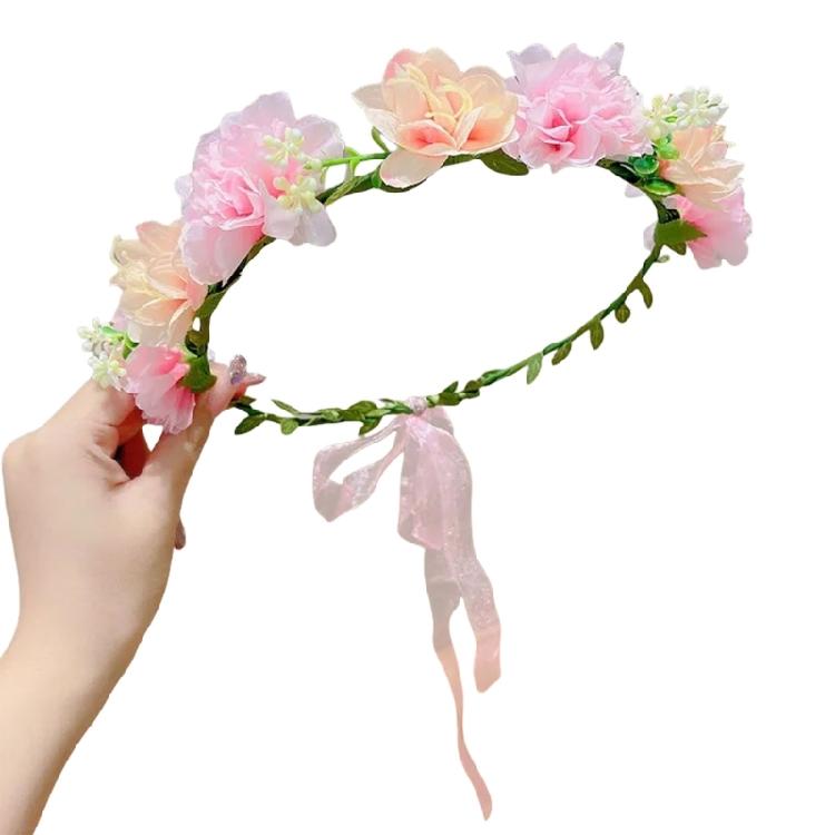 Blumenkränze Stirnbänder Leichter Stoff Florales Haarteil Blumen Haarkränze Für Brautjungfern Und Festlichkeiten