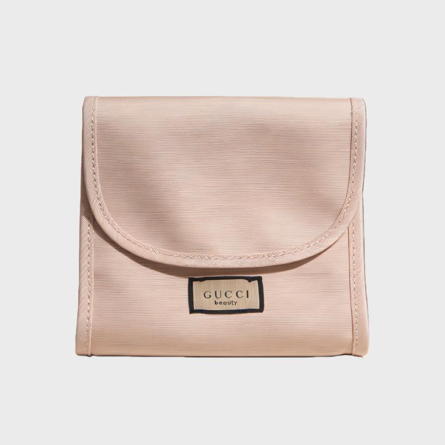 

Gucci Предмет женской косметички для хранения, изготовленный из ткани из чистого хлопка и подходящий для подарка во время праздников. Экологически чистый. S розовый