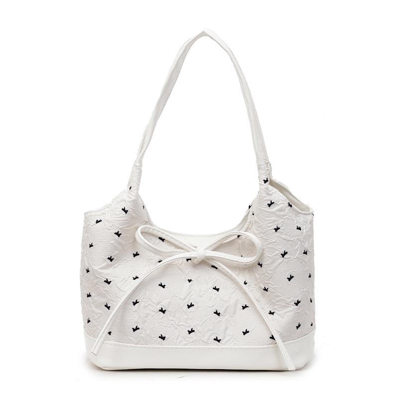 Korean Style Bow Underarm Handbag - 2025 Fashionable Women's Casual Shoulder Bag