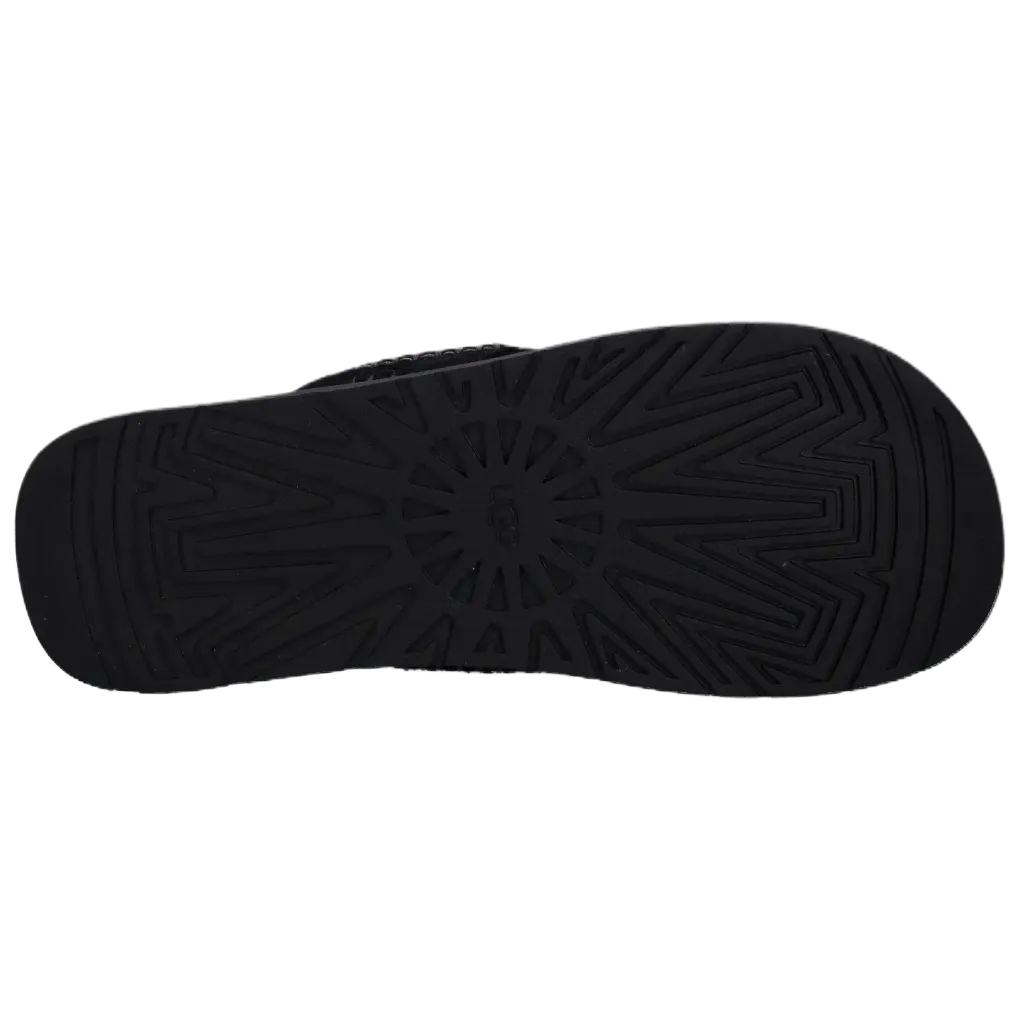 UGG Seaside Fashionable Rubber Sole Anti-Wear Flip Flops Men Footwear Black 1166610-BLK
