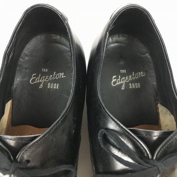 60s-70s? Vintage Edgerton Plain Toe Business Shoes Black Size 8 26.0 Men's(USED)