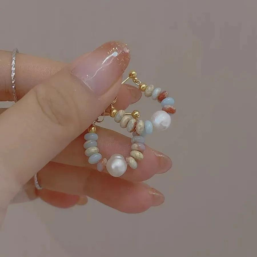 Vintage Geometric Trend Colorful Drop Female Earrings Niche Personality Design Fashion Holiday Party Accessories Jewelry Gifts