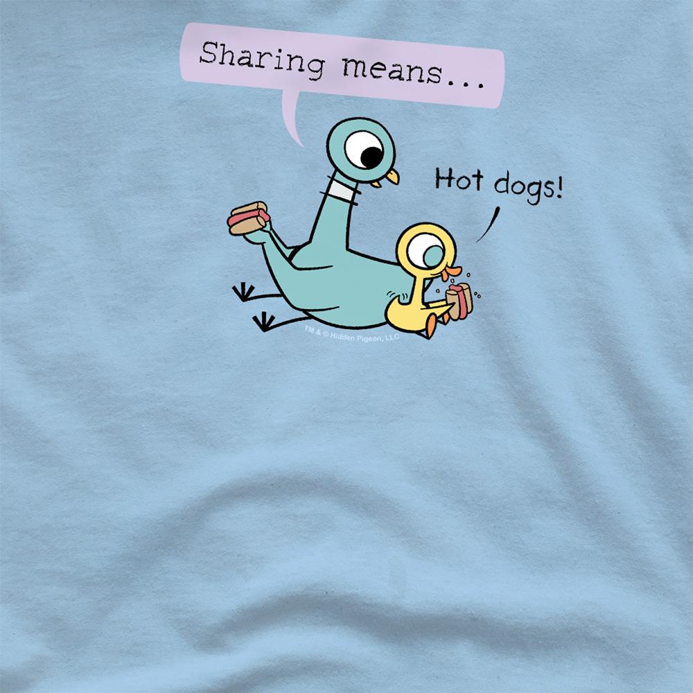 The Pigeon Unisex Adult Sharing Means T-Shirt
