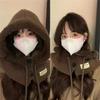 Women Wool Knitted Balaclava Hat Retro Solid Color Ear Warmer Hooded Cap Korean Girl Windproof One-piece Neck Collars Bonnet