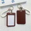 Multicolor Matte Plastic Id Card Holder Wrist Lanyard Scratch Resistant Shell For Students Office Workers Access Cards