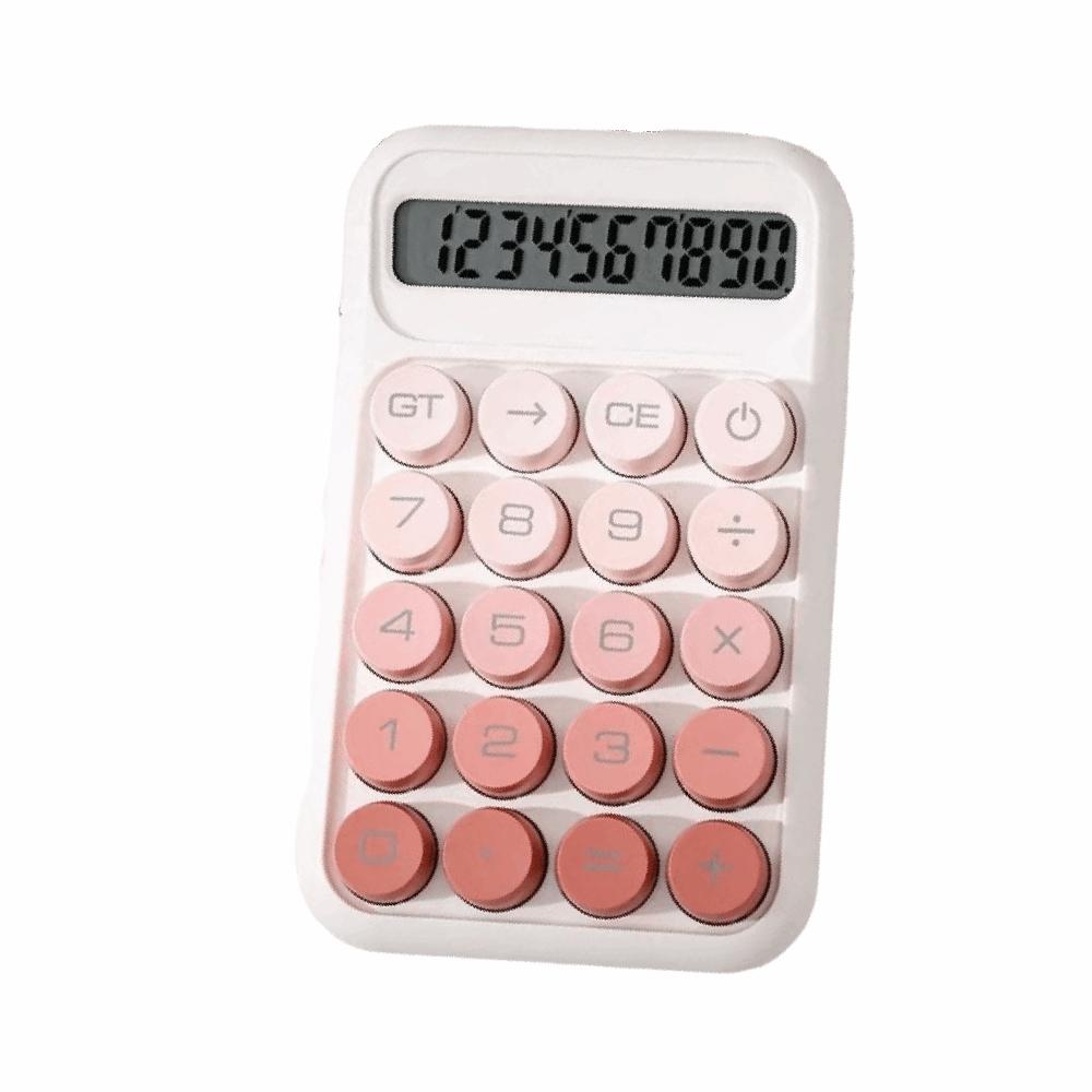 10-digit Display Electronic Calculator Transparent Design Lcd Display Desktop Calculator Anti-slip Pad Large Buttons