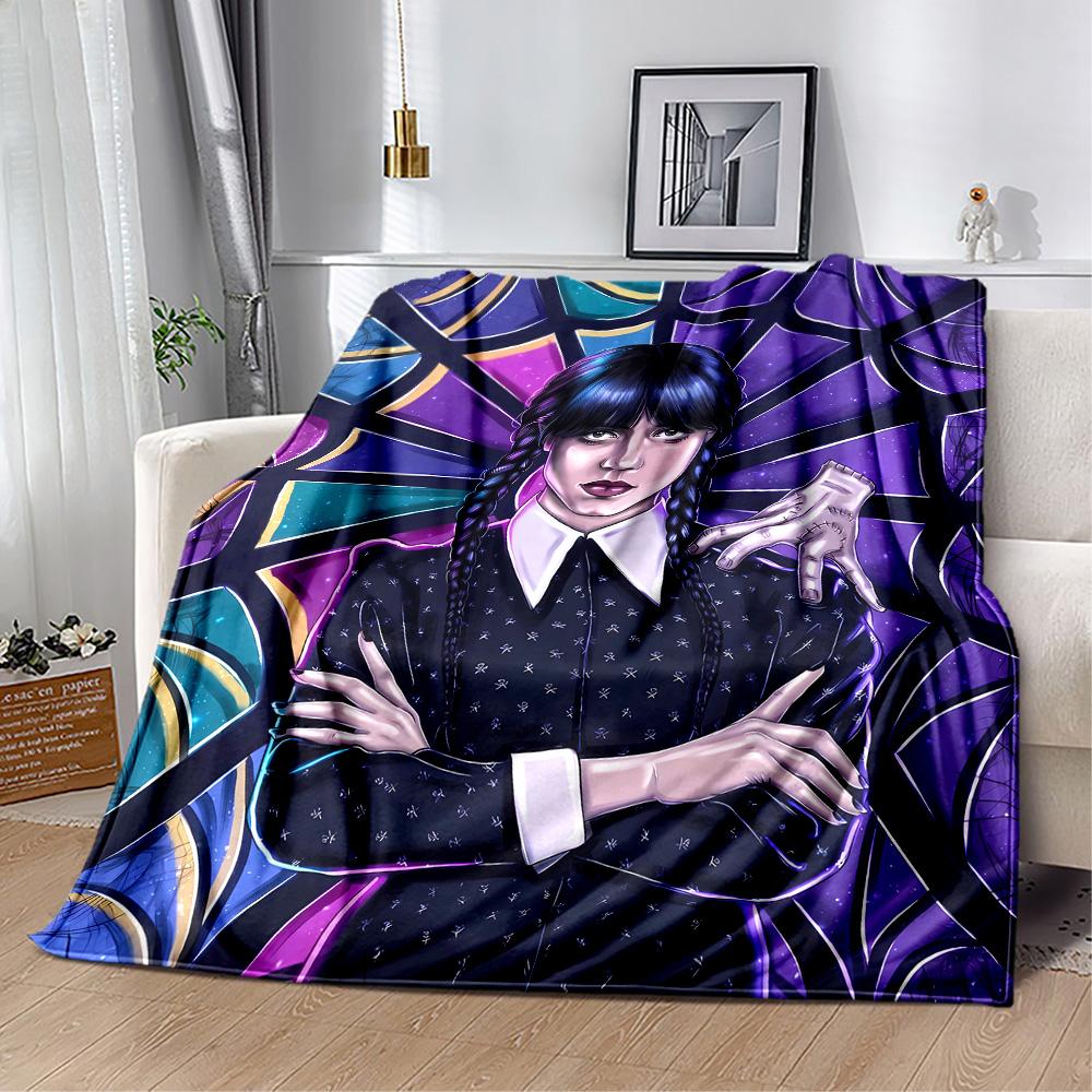 Wednesday Addams Clockwork Blanket Suitable for sofas,travel, living rooms also a good gift for friends and family Suitable for all seasons.