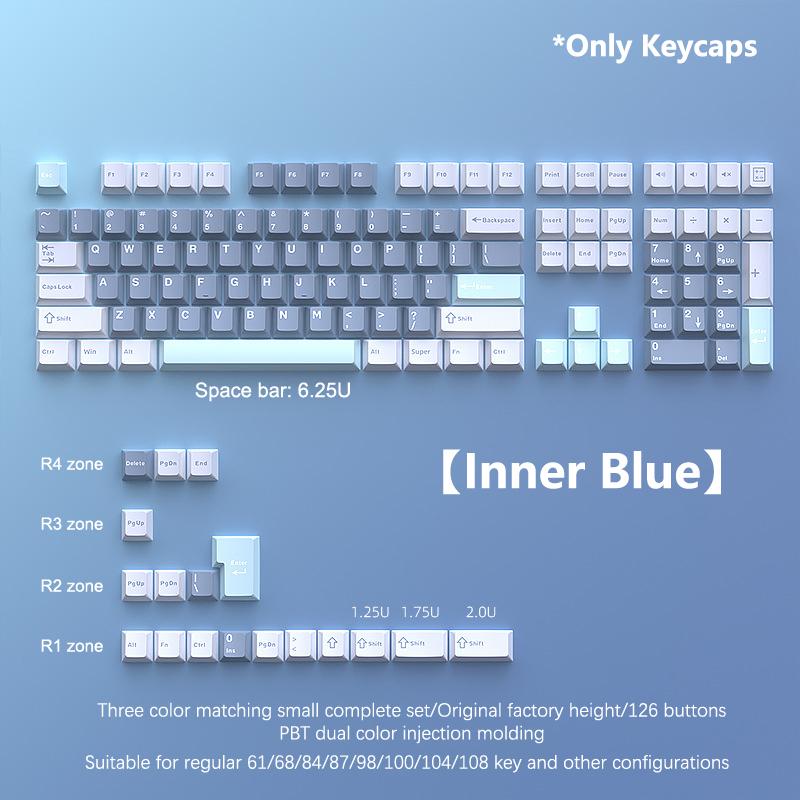 

126 Клавиш Двойной Прострел Колпачок Pbt Cherry Механическая Игровая Клавиатура Для Переключателя Mx Колпачок Gmk67 Gmk87 Gmk61 Игровая Клавиатура Клавишный Колпачок as the picture