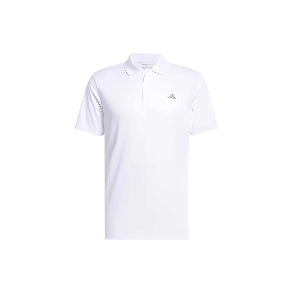 Adidas Performance Polo Shirt Solid Color Logo Short Sleeve Men tops White IQ2939